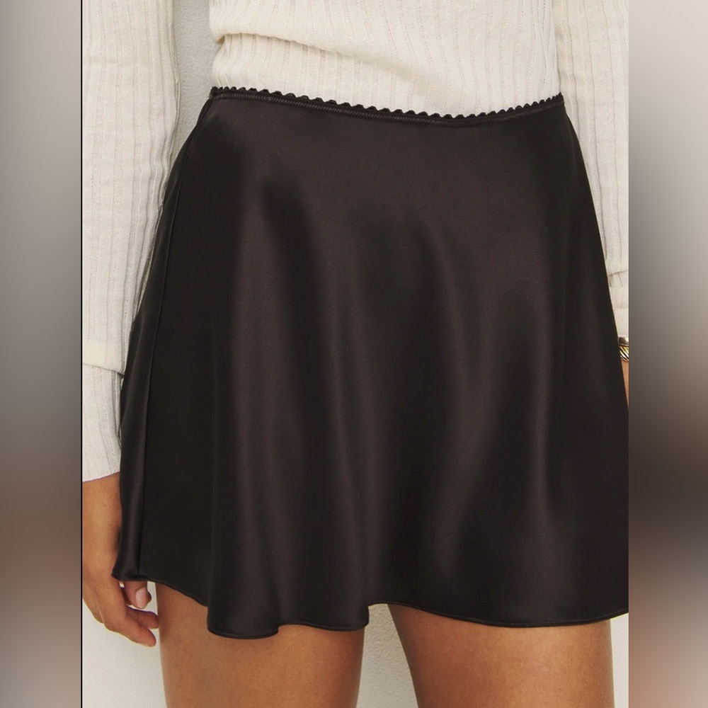 Reformation Brandy Satin Skirt